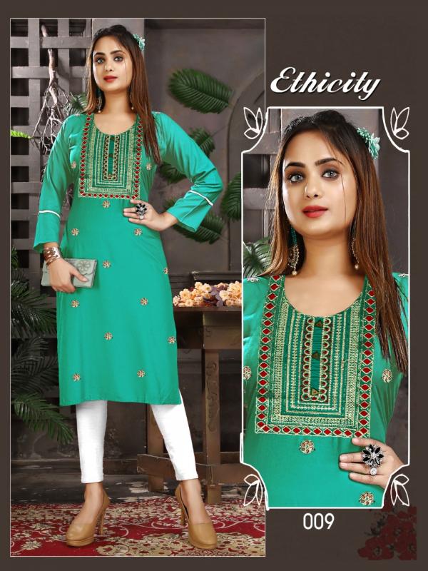 Trendy Ethnicity rayon designer Fancy Wear Designer Kurti Collection